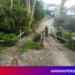Kondisi jembatan rusak, (Foto: Kusnandar)