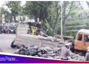 Lakalantas tunggal jalur Puncak Cibeureum – Cianjur Puncak, Truk Puso Terguling