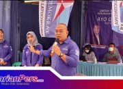 Hj.Lies Boy Resmikan Posko Pemenangan PAC Partai Demokrat di Cikalong Kulon