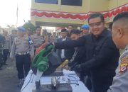Ribuan Knalpot Brong Hasil Ops Patuh Lodaya Dimusnakan Polres Cianjur