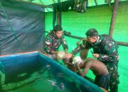 Satgas Mobile Raider 300 Mengajarkan Kebiasaan Mandi Sehari Sekali*