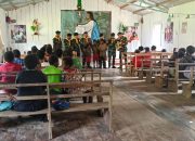 IBADAH BERSAMA DENGAN JEMAAT KEUSKUPAN TIMIKA PAROKI SANTO PETRUS-ILAGA GEREJA KATOLIK STASI SANTA SISILIA-WULONI