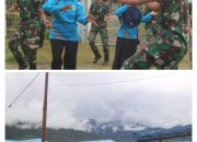 Satgas Mobile Raider 300 Siliwangi Olahraga Bersama Masyarakat Dan Nakes Distrik Sinak, Papua