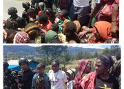 Satgas TNI 300 Siliwangi Bantu Pengantaran Masyarakat Daerah Kepala Air Papua