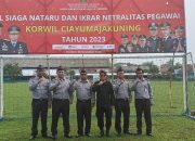 Rupbasan Indramayu  Ikuti Apel Siaga Nataru Serta Ikrar Netralitas Pegawai Pada Pemilu 2024