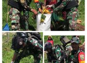 KARYA BHAKTI SATGAS TNI 300 BERSAMA APKAM DI PASAR KAGO DISTRIK ILAGA PAPUA