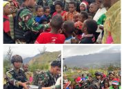 SELAMAT NATAL : SATGAS TNI 300 SILIWANGI RAYAKAN NATAL DAN IBADAH BERSAMA MASYARAKAT GOME KAB PUNCAK, PAPUA