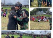 PERAYAAN TAHUN BARU 2024 SATGAS TNI 300 SILIWANGI BERSAMA MASYARAKAT GOME KAB.PUNCAK PAPUA