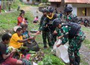 Satgas TNI 300 Siliwangi Borong Hasil Bumi Masyarakat Beoga, Papua