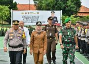 Kerahkan 834 Personil, Bupati Nina Pimpin Pergeseran Pasukan Pengamanan Pemilu 2024