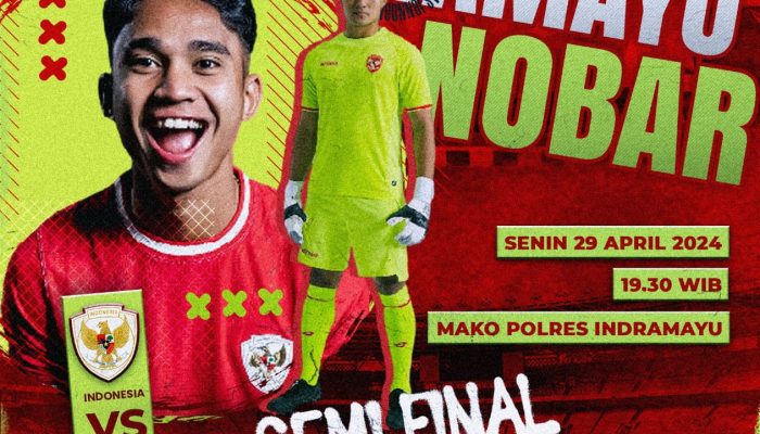 Ayo Ramaikan ! Nobar Untuk Umum, Polres Indramayu Dukung Pertandingan Timnas Indonesia vs Timnas Uzbekistan U – 23