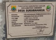 Anggaran Dana Banprov Desa Sukaraharja Diduga disunat