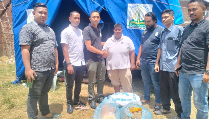 Satu Hari Setelah Palantikan ,Ketua DPD PWO Aceh Utara.Bantu Keluarga Musibah Kebakaran di Tanah Jambo Aye