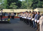Wakapolres Cianjur Pimpin Langsung Apel Pagi kesiapan pengamanan Pelantikan Presiden dan wakil Presiden