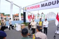 Presiden Prabowo Subianto   meresmikan Flyover Madukuro, Kota Semarang (BPMI Satpres/Muchlis Jr)