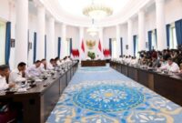 Presiden Prabowo Subianto memimpin Sidang Perdana Dewan Pertahanan Nasional (DPN) di Istana Kepresidenan Bogor, Jawa Barat, pada Jumat, 7 Februari 2025. Foto: (BPMI Setpres/Muchlis Jr)