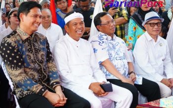 KDM dan Lucky Hakim Tinjau Pembangunan Pabrik Sepatu di Desa Cikawung Indramayu