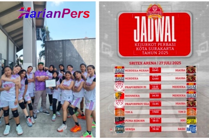 Basket Ball Putri Club Merdeka Solo Juarai Kejurkot Perbasi Kota Surakarta 2025