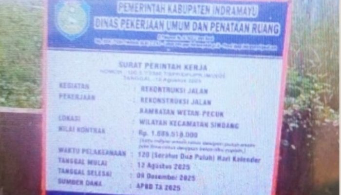 Proyek Rekontruksi Jalan CV Salahuddin Gemilang.Di Duga KKN