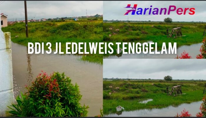 Penghuni BDI 3 Tambak Kecewa, Ruas Jalan Edelweis Tenggelam