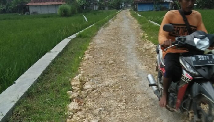Warga Nanggungan Desa Jatiharjo, Resah Jalan Tak Kunjung Dibangun.