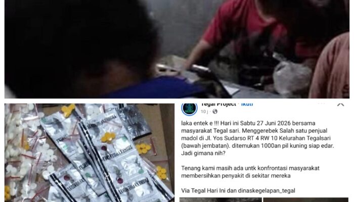 Modus Toko Pulsa, Warga Tegalsari Amankan Ribuan Obat Terlarang Polres Tegal Kota Segera Tindak