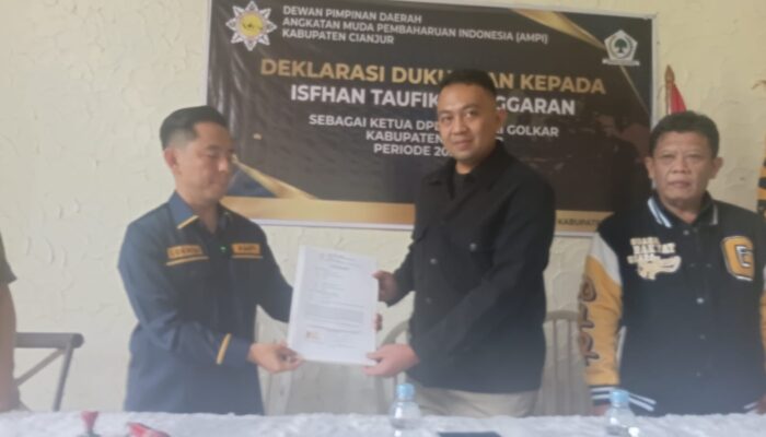 Resmi, AMPI Cianjur Kunci Dukungan ke Isfan Taufik Munggaran Maju Ketua Golkar