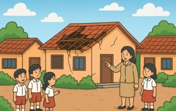 BERTAHAP” TANPA KAPAN: 40 SISWA SDN BANYUASIH NARINGGUL DIPAKSA BELAJAR DI KANDANG