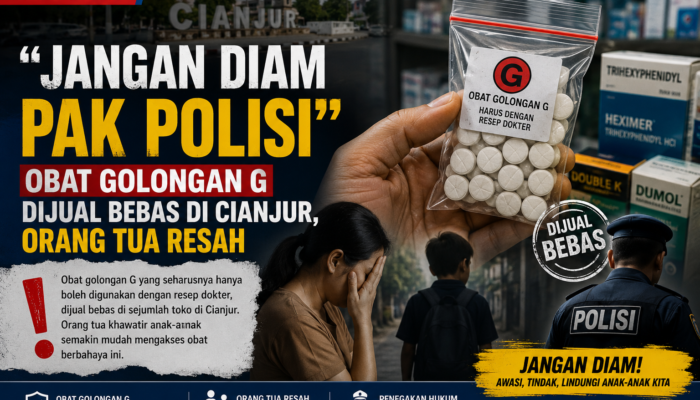 Jangan Diam Pak Polisi”: Obat Golongan G Dijual Bebas di Cianjur, Orang Tua Resah
