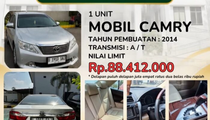 KEJARI CIANJUR LELANG BARANG RAMPASAN! ADA CAMRY 2014 & APARTEMEN Di BANDUNG