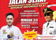 TEMA “BERDAULAT ADIL MAKMUR”, KARANG TARUNA WARUNGKONDANG GELAR JALAN SEHAT MASSAL