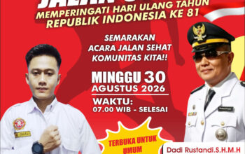 TEMA “BERDAULAT ADIL MAKMUR”, KARANG TARUNA WARUNGKONDANG GELAR JALAN SEHAT MASSAL
