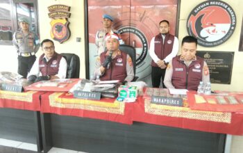 Kapolres Cianjur Paparkan Pengungkapan 22 Kasus Sabu, 38 Tersangka Diamankan