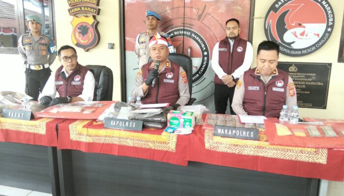 Kapolres Cianjur Paparkan Pengungkapan 22 Kasus Sabu, 38 Tersangka Diamankan