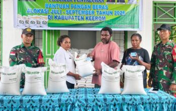 Pemerintah Kabupaten Keerom Salurkan Bantuan Cadangan Pangan Untuk Tiga (3) Bulan 2026.