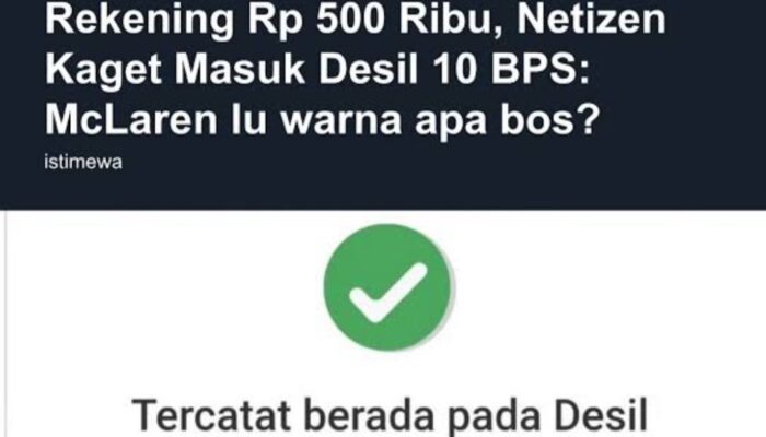 Heboh “Desil Sultan”, Warga Miskin Justru Masuk Kategori Kaya Versi BPS