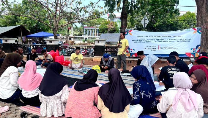 Peringati HSN 2026, Lakpesdam PCNU Indramayu Ajak Anak Lestarikan Permainan Tradisional